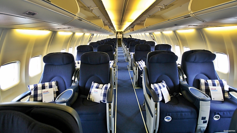 The cabin in  Private Air`s Boeing 737-700  (foto: ©otoerres)